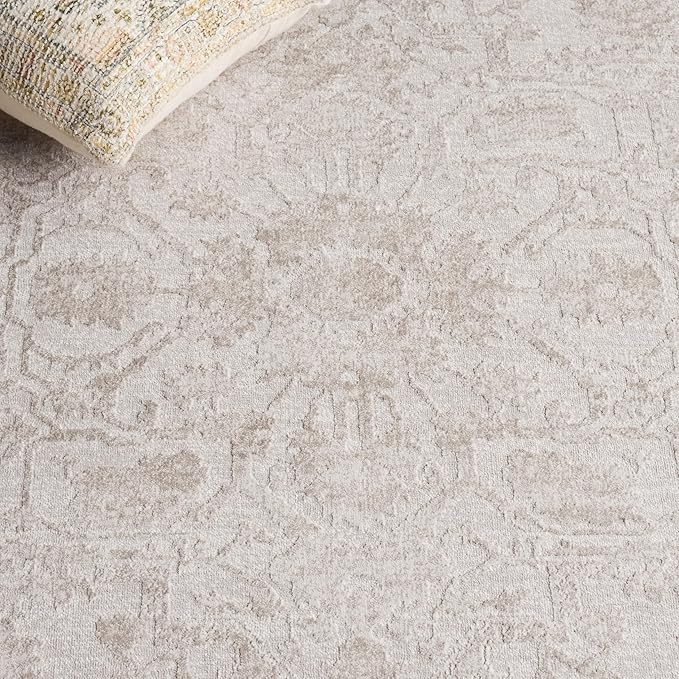 SAFAVIEH Reflection Collection Area Rug - 5'1" x 7'6", Cream & Ivory, Non-Shedding & Easy Cleaning, Ideal for Living Room, Bedroom (RFT665D)