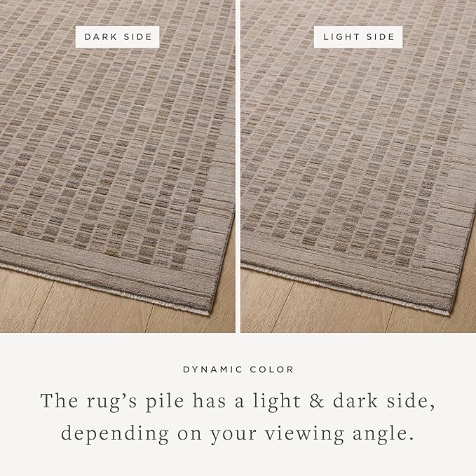 Loloi Amber Lewis Cali Collection CIL-02 Natural/Slate 7'-10" x 10', .25" Pile Height, Area Rug