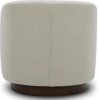 CHITA Swivel Accent Chair, FSC Certified Upholstered Fabric Barrel Chair for Living Room Set of 2, Fully Assembled, Linen