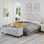 King Size Headboard Only, Velvet Upholstered Headboard King/California King Size Wall Mount and Bed Frame Mount, Featuring High-Density Sponge Padding Easy Assembly Comfort Style-Cream