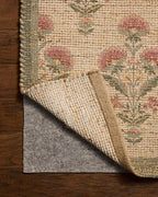 Loloi Chris Loves Julia Rue Collection RUE-01 Sage/Blush 9'-3" x 13' Area Rug Jute Neutral Floral Living Room Bedroom Rug