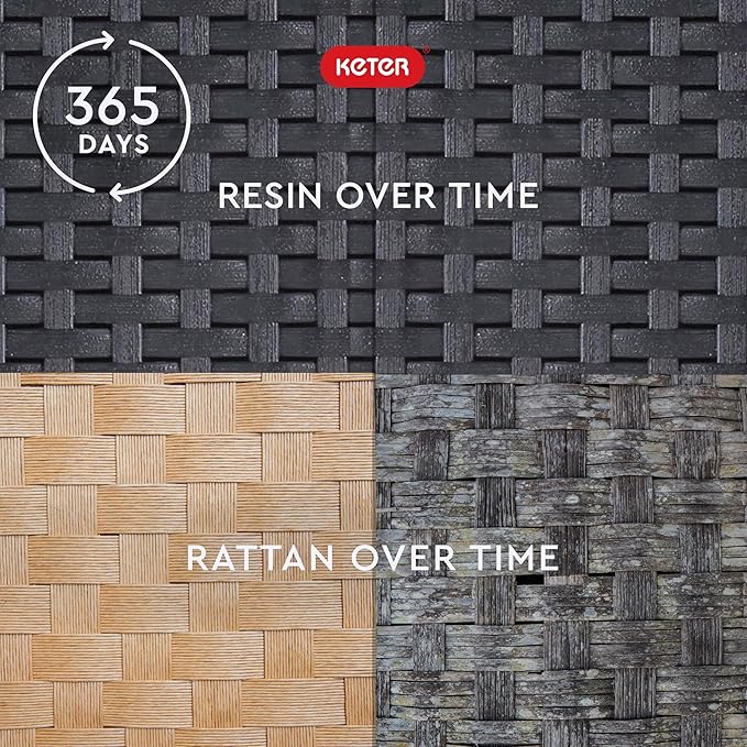 Keter Pacific Cool Bar Outdoor Patio Furniture and Hot Tub Side Table with 7.5 Gallon Beer and Wine Cooler, Dark Grey