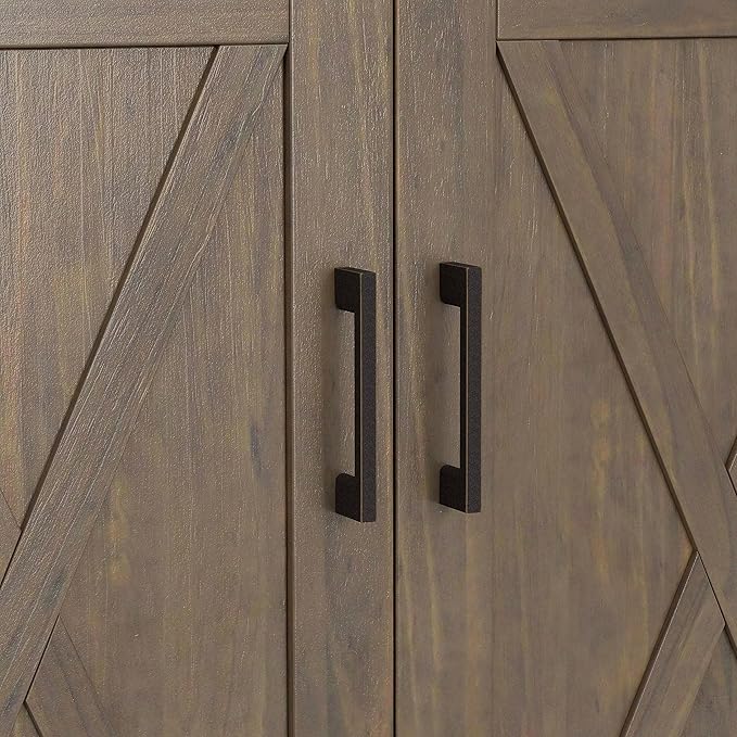 SIMPLIHOME Ela Solid Wood 32 inch Wide Transitional Low Storage Cabinet in Smoky Brown for The Living Room, Entryway and Family Room