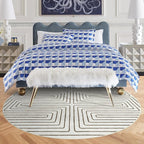 RUGGABLE x Jonathan Adler Machine Washable Area Rug – Labyrinth Camel/Ivory 8 ft Round, Stain-Resistant, Non-Slip – Large Rugs for Living Room, Bedroom, Hallway, Entryway & Office–with Cushioned Pad