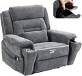 Big Man Power Lift Recliner for Elderly Adults 28 Inch Wide Seat, Oversized Recliner 400 lbs with Heat Massage, Lay Flat Recliner Chair Cup Holder & Wireless Phone Charger, USB Type C Charging