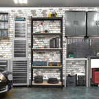 Yaheetech Standing Shelf Units, 5 Tier Storage Shelf, Heavy Duty Shelving, Adjustable Garage Shelves, Utility Rack Shelf Unit, Basement Warehouse Shed, 35.5″W× 12″D × 71″H - Black