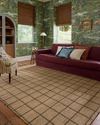 Loloi Chris Loves Julia Fletcher Collection FLE-01 Natural/Olive 9'-3" x 13', .37" Pile Height, Area Rug