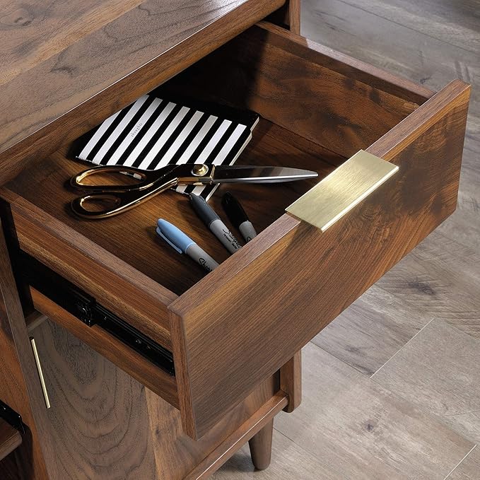 Sauder Clifford Place Credenza, Grand Walnut finish