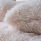 Neelvin Beige Faux Fur Cozy Fluffy Double-Sided Decorative Throw Pillow Covers 20x20 inch Set of 2,Velvet Pillowcase Cushion Case for Sofa Couch
