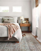 Loloi Chris Loves Julia Jules Collection JUL-05 Lagoon/Brick 2'-3'' x 3'-9'', .13" Pile Height, Accent Rug