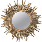 Creative Co-Op Driftwood Sunburst Mirror