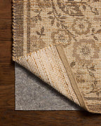 Loloi Chris Loves Julia Rue Collection RUE-03 Bark/Mocha 7'-6" x 9'-6" Area Rug Jute Neutral Floral Living Room Bedroom Rug