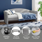 Hillsdale Furniture Hillsdale Westchester Daybed, Twin, Smoke Gray Fabric
