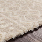 Livabliss Hapsburg Moroccan Shag Runner Area Rug,2'7" x 14',Beige