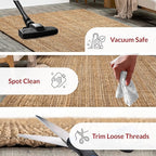 nuLOOM Ashli Solid Farmhouse Jute Area Rug, 10x13, Natural