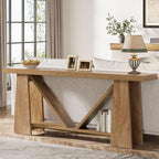 Tribesigns 70.9-Inch Extra Long Console Table, Farmhouse Entryway Table with Storage, Narrow Wooden Couch Table Behind Sofa for Living Room, Entrance, Hallway