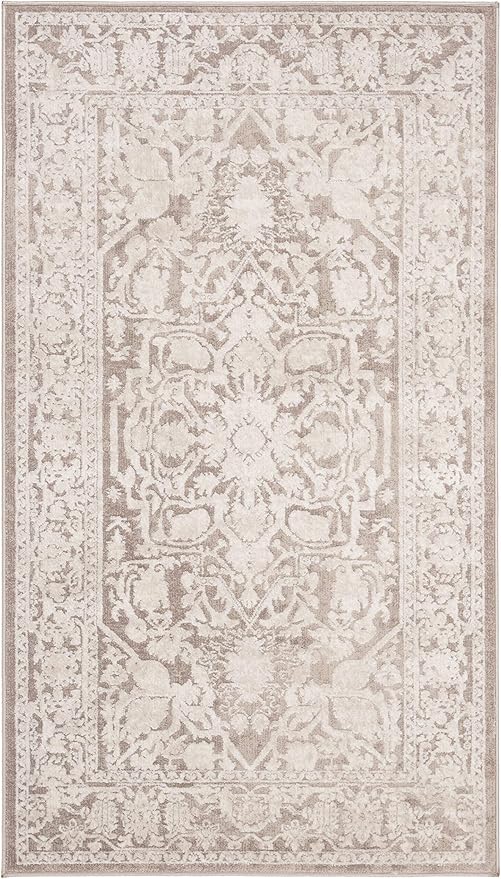 SAFAVIEH Reflection Collection Accent Rug - 2'3" x 4', Beige & Cream, Non-Shedding & Easy Cleaning, Ideal for Entryway, Living Room, Bedroom (RFT665A)