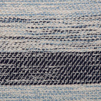 SIMPLIHOME Clay Boho Square Pouf in Patterned Blue Melange Cotton for the Living Room, Bedroom and Kids Room