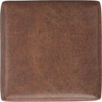 SIMPLIHOME Natasha 18 inch Wide Contemporary Square Mid Century Storage Ottoman with Tray in Distressed Saddle Brown Vegan Faux Leather, Assembled, For the Living Room, Entryway and Family Room