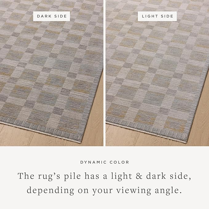 Loloi Amber Lewis Cali Collection CIL-07 Mist/Wheat 6'-7" x 9'-2", .25" Pile Height, Area Rug