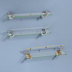 Gatco 1438 Glass Railing Shelf, Brass
