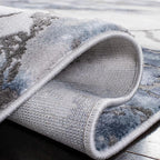 SAFAVIEH Craft Collection Area Rug - 8' x 10', Grey & Blue, Modern Abstract Design, Non-Shedding & Easy Care, Ideal for High Traffic Areas in Living Room, Bedroom (CFT877L)