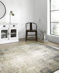 Loloi Teagan Collection TEA-08 Ivory/Mist 7'-11" x 10'-6" Area Rug, Large, Soft Neutral Rug, High-Traffic for Living Room, Bedroom, Home Office, Dining Area