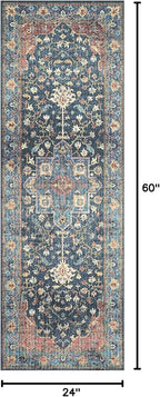 Loloi Skye Collection SKY-08 Denim/Brick 2'-0" x 5'-0" Accent Rug