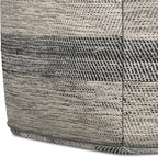 SIMPLIHOME Clay Boho Square Pouf in Grey Melange Cotton for the Living Room, Bedroom and Kids Room