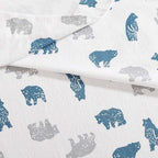 Eddie Bauer- King Sheet Set, Cotton Flannel Bedding Set, Brushed for Extra Softness, Cozy Home Décor (Bear Mountain Grey, King)