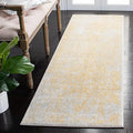 SAFAVIEH Evoke Collection Runner Rug - 2'2" x 9', Ivory & Gold, Distressed Design, Non-Shedding & Easy to Clean, Ideal for Foyer, Bedroom, Kitchen, Hallway (EVK256B)