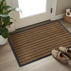 ubdyo Extra Durable Door Mat - Dirt Trapping Outdoor Welcome Mats - Non-Slip Outdoor Indoor Entrance - Low Profile Front Doormat (47" x 32", Bright Brown)