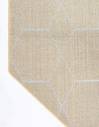 Unique Loom Trellis Frieze Collection Area Rug - Geometric (5' Octagon, Yellow/ Ivory)