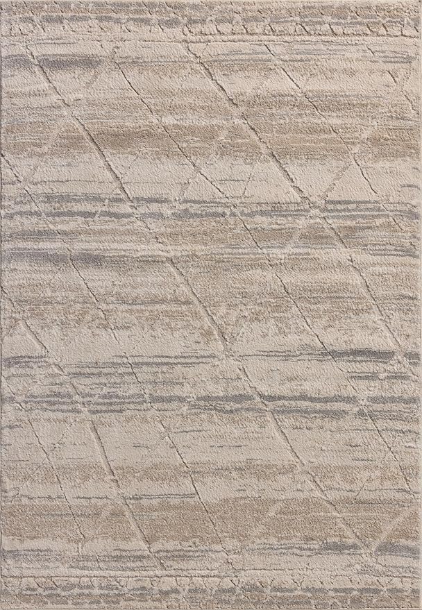 Loloi Amber Lewis Monty Collection MOT-02 Ivory/Natural 4'-0" x 6'-0", .50" Pile Height, Accent Rug
