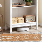 70" Tall Arched Shoe Cabinet, 7-Tier Shoe Rack with 3 Adjustable Shelves, Large Freestanding Shoe Organizer for Entryway, Closet, Hallway, Living Room (Arctic White)