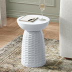 SIMPLIHOME Boyd 13-inch Wide Solid Mango End Table in White, Contemporary-Style Accent Table for Living Room, Bedroom, or Family Room, Assembled