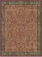 RUGGABLE x Morris & Co Machine Washable Christmas Area Rug – Acorn Amber Red 9x12, Stain-Resistant, Non-Slip – Large Rugs for Living Room, Bedroom, Hallway, Entryway & Office–with Standard Pad