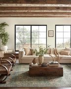 Loloi Magnolia Home by Joanna Gaines Sinclair Collection SIN-03 Turquoise/Multi 2'-3" x 7'-6", .25" Pile Height, Machine Washable, Runner Rug
