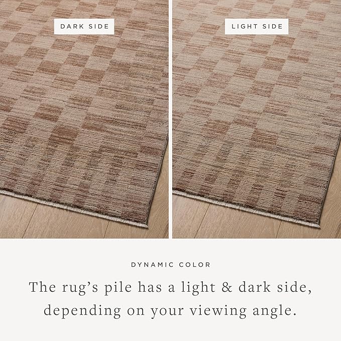 Loloi Amber Lewis Cali Collection CIL-06 Brick/Natural 9'-6" x 13', .25" Pile Height, Area Rug