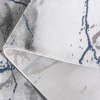 SAFAVIEH Craft Collection Runner Rug - 2'3" x 14', Ivory Grey & Blue, Modern Abstract Design, Non-Shedding & Easy Care, Ideal for High Traffic Areas in Living Room, Bedroom (CFT877M)