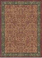 RUGGABLE x Morris & Co Machine Washable Christmas Area Rug – Acorn Amber Red 10x14, Stain-Resistant, Non-Slip – Large Rugs for Living Room, Bedroom, Hallway, Entryway & Office–with Cushioned Pad