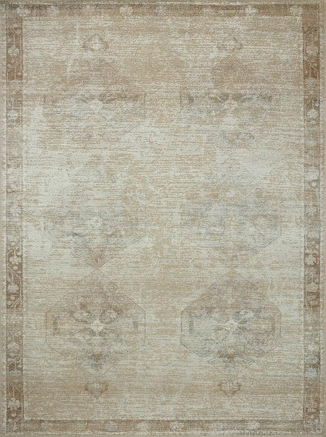 Loloi Amber Lewis Cambria Collection CBR-02 Mist/Natural 2'-3" x 3'-9" Accent Rug Jute, Neutral, Vintage Style, Antique Tone, Living, Bedroom, Dining, Carpet