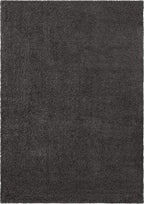 Unique Loom Solid Shag Collection Area Rug (10' x 13' 11" Rectangle, Graphite Gray)
