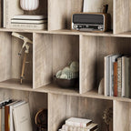 Book Shelf with 10-Cube, 43” Wide Bookshelf with Anti-Tip Device, 38” Tall Open Bookcase, Modern Display Organizer Book Case for Home Office, Entryway, Living Room, Bedroom, Study Room