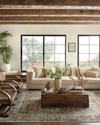 Loloi Magnolia Home by Joanna Gaines Sinclair Collection SIN-01 Pebble/Taupe 3'-6" x 5'-6", .25" Pile Height, Machine Washable, Accent Rug