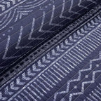 Lush Decor Hygge Geo Pattern Striped 3 Piece Quilt Bedding Set, Full/Queen, Navy