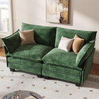 KKL Modular Sectional Sofa, Loveseat 2 Seater Cloud Couch, Chenille Modern Sectional Couches for Living Room, Apartment