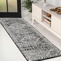 JONATHAN Y Vintage Medallion Indoor Runner Rug Black 2X8, Modern Boho for Living Room, Bedroom, Kitchen, Office, Easy-Cleaning, High Traffic, Pet-Friendly, Non-Shedding MDP100D-28
