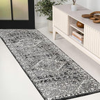 JONATHAN Y Vintage Medallion Indoor Runner Rug Black 2X8, Modern Boho for Living Room, Bedroom, Kitchen, Office, Easy-Cleaning, High Traffic, Pet-Friendly, Non-Shedding MDP100D-28