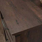 Sauder Carson Forge Vintage Rustic Computer Desk for Home Office with Drawers, in Coffee Oak
